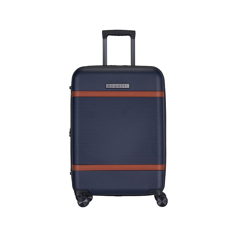 Bugatti Wellington 25.5" Hardside Suitcase, 8-Wheeled Spinner, TSA Checkpoint Friendly, Navy (HLG5124-Navy) image 1