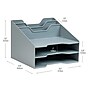 Mind Reader 5-Compartment Plastic Desk Tray, Gray (ANCHBOX5-GRY)~#|#~C0DE103B-656B-47AA-93C5FCD217ED749C_sc7