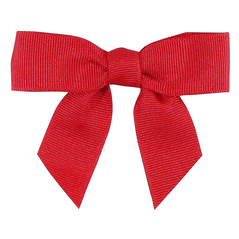 JAM Paper Grosgrain Bows, Red Grosgrain, 100/pack (52640349293) image 1