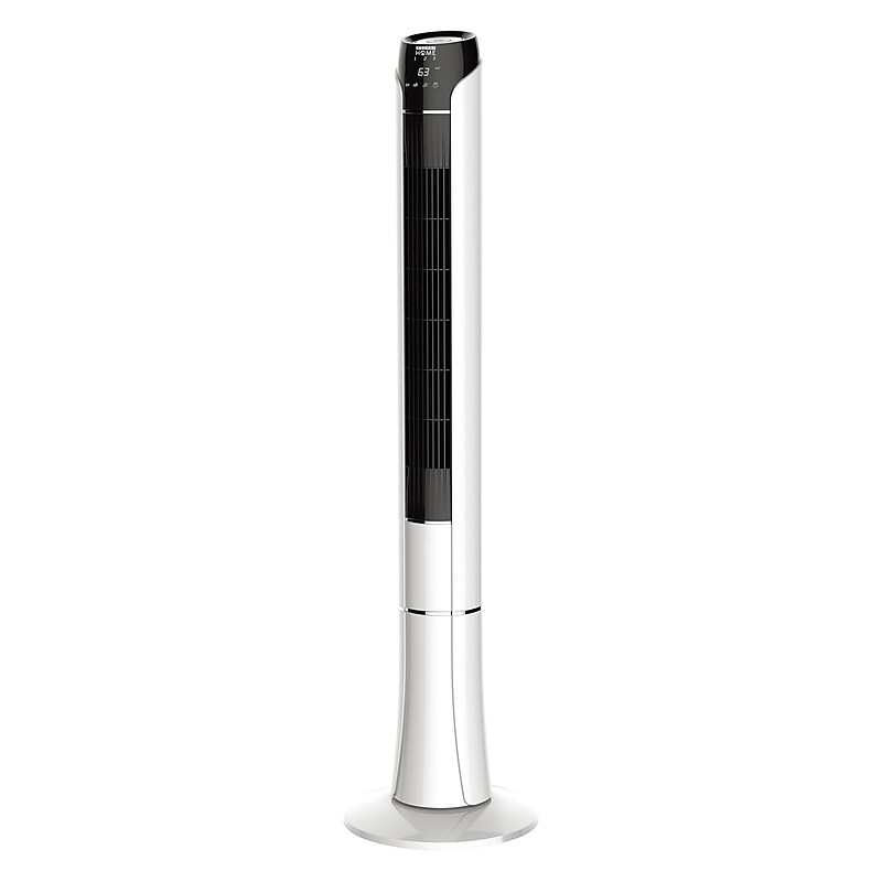 Techni Home Oscillating Tower Fan, 3 Speed, White/Black (RTA-48T-FAN) image 1