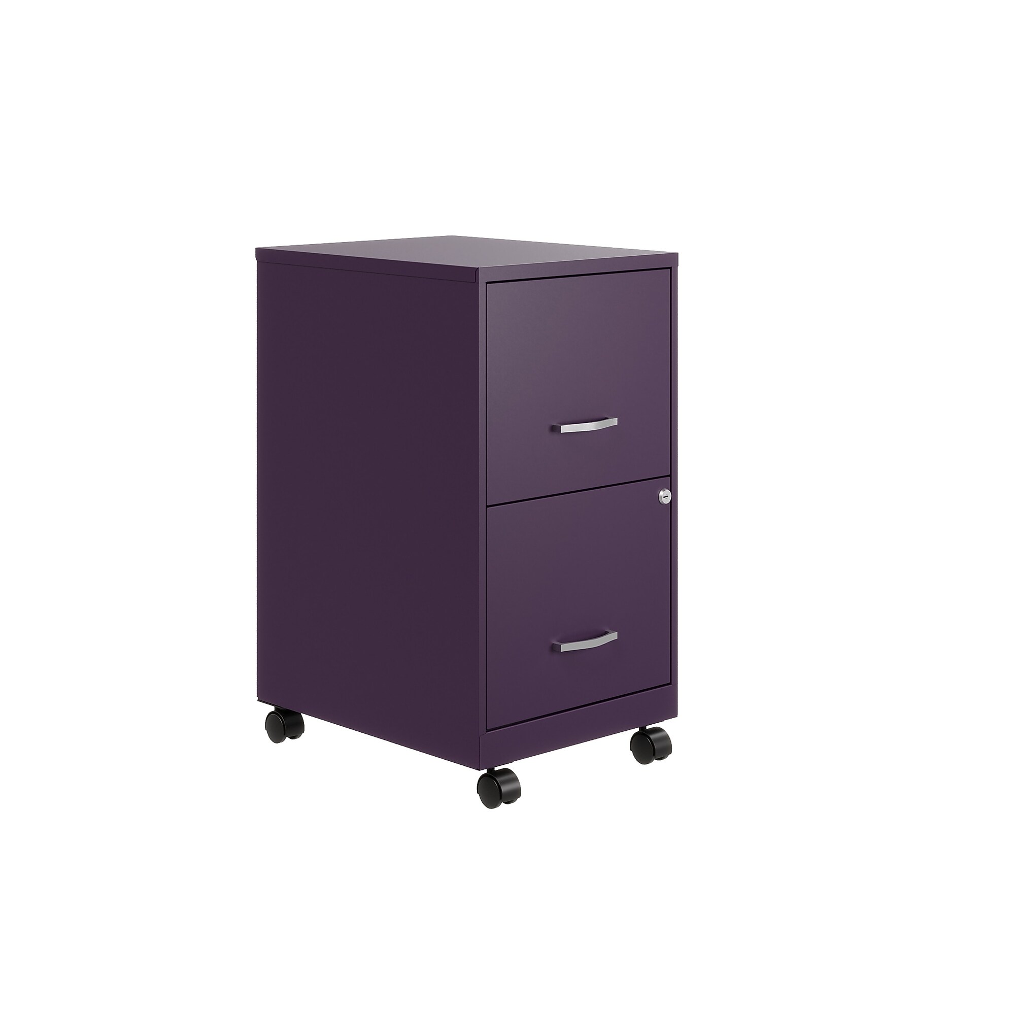 Space Solutions SOHO Smart File 2-Drawer Mobile Vertical File Cabinet, Letter Size, Lockable, Midnight Purple (25277) Sansujyuku sansujyuku.com