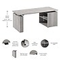 Bush Business Furniture Stratus 72"W Electric Adjustable Standing Desk with Bookcase, Platinum Gray (SUT006PG)~#|#~C0EFBA47-483F-46AD-AE7012E1690C598C_sc7