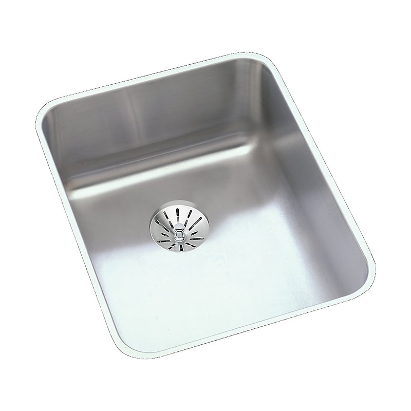 Elkay Lustertone Classic Single-Bowl Undermount Sink w/Perfect Drain, 20.5" x 16.5" x 6.88", Stainless Steel, Lustrous Satin image 1