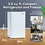 Igloo Refrigerator with Freezer, 3.2 Cu. Ft., White (IRF32WH6A)~#|#~C0F7F914-F608-46A6-BD380FEE3939ECBB_sc7