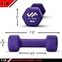 Jfit 4 lb. Neoprene Dumbbell, Purple, Pair (J-DBN4SET)~#|#~C0F893B8-6CFA-45C6-A3D40655655177BA_sc7