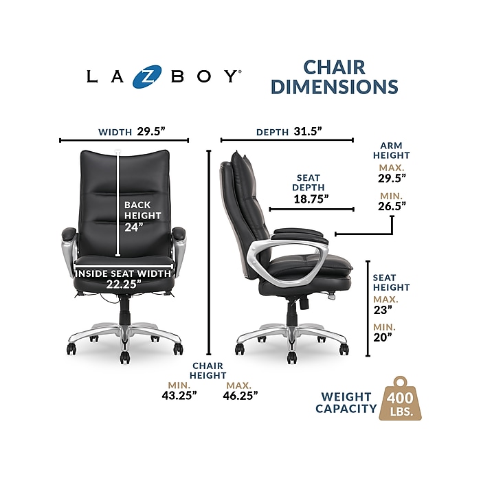 La-Z-Boy Jenkins Ergonomic Bonded Leather Executive Big La-Z-Boy Jenkins Ergonomic Bonded Leather Executive Big