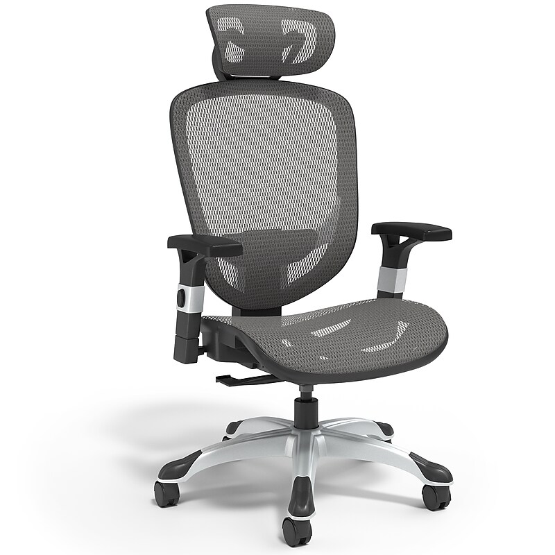 Staples Hyken Ergonomic Mesh Swivel Task Chair, Charcoal Gray (UN59464) image 1