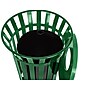 Alpine Industries Metal Outdoor Trash Can, 38 Gallon, Green (479-38-GRN)~#|#~C0FEE443-EE26-4D93-9149DC63101A5D2E_sc7