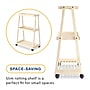 Whitmor 3-Shelf Wood Mobile Kitchen Cart with Lockable Wheels, Natural (6026-11895)~#|#~C1071CED-31FD-4BF8-9FB2AFC1E4609844_sc7