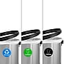 Alpine Industries Three-Stream Trash/Compost/Recycling Station, 51-Gallon, Stainless Steel (ALP470-65L-1-R-T-CO)~#|#~C107378F-429E-4EAC-AB9F84EAC3E6E56A_sc7