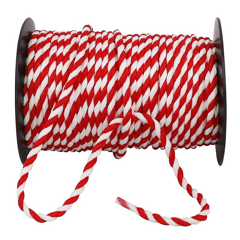 JAM Paper Ribbon, Red/White Cord (52640348567) image 1