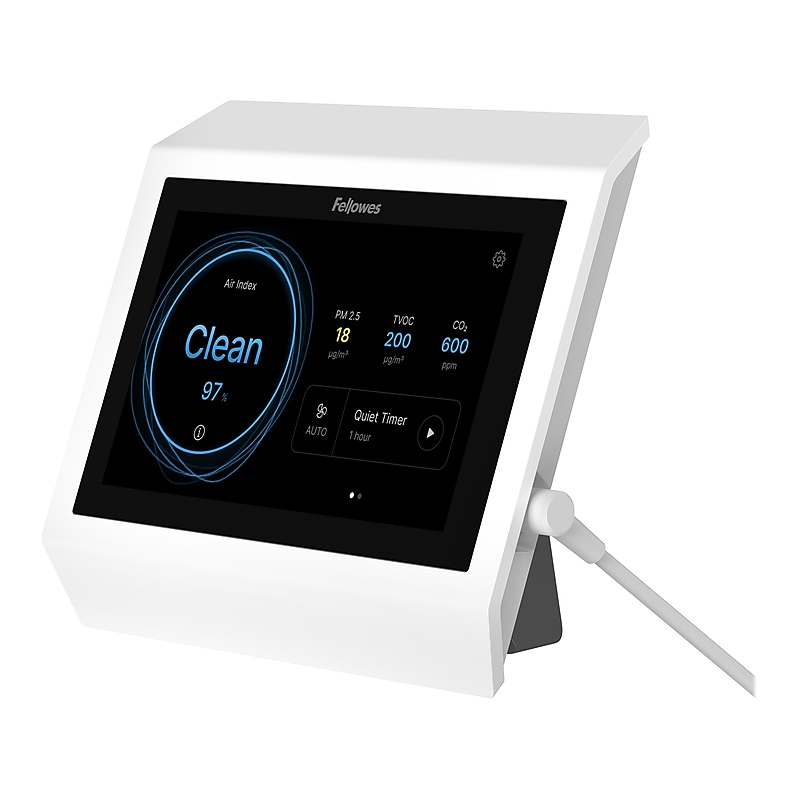 Fellowes Array Lookout 5.94" Desktop Air Quality Display, White (5885801) image 1