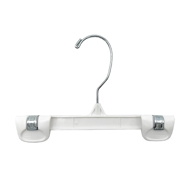 Nahanco 8" Plastic Snap Grip Swivel Hook Skirt/Slack Hanger, Ivory, 200/Pack (1686-8) image 1