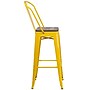Flash Furniture Lily Contemporary Metal Vertical Back Barstool, Yellow, 4-Pieces/Pack (4CH3132030GBYLW)~#|#~C1152375-F7D6-4D4E-81445350B47B0F53_sc7