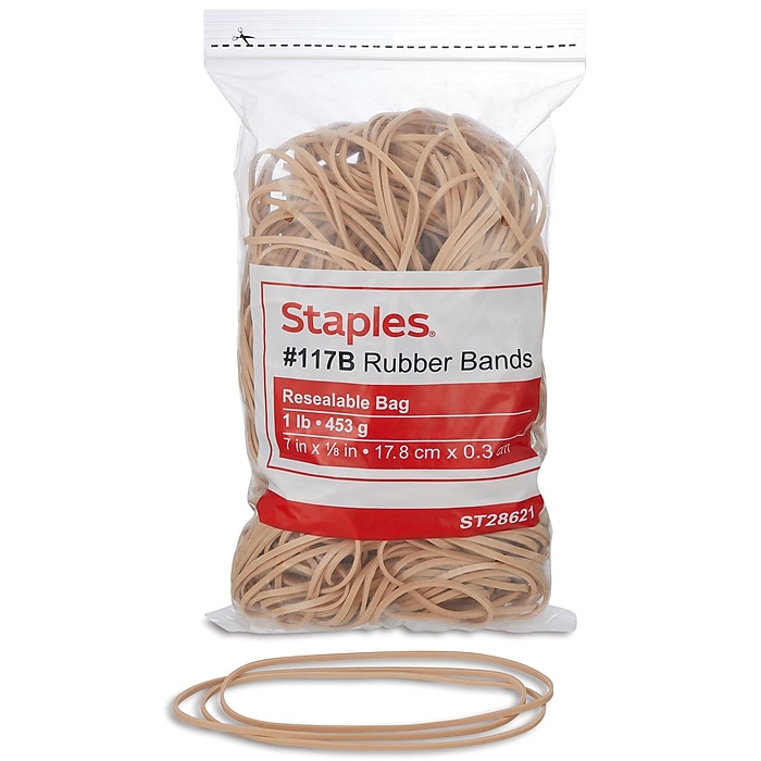 Staples Multi-Purpose #117B Rubber Bands, 7