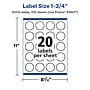 Avery Laser/Inkjet Multipurpose StarburstLabels, 1.75" Dia, Glossy White, 2000/Box (94607)~#|#~C11A6A47-9FA1-4177-963FF96CA4656707_sc7