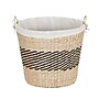 Household Essentials Woven Basket with Handles and Cotton Liner in Handwoven Cattail and Paper Fibers, Natural (HHML-6733)~#|#~C11AF652-EDDC-445C-9EF95194B2C94F17_sc7