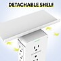 Overtime Wall Outlet Shelf, 8 Outlets and 3 USB Ports, Surge Protector, White (OTWP8O3USB)~#|#~C11EBB40-9FD9-48B8-B23D68196522955A_sc7