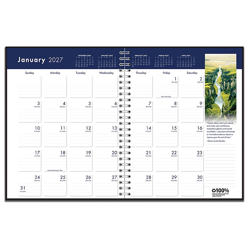 2027 House of Doolittle Earthscapes 8.5" x 11" Monthly Desk Calendar (26402-27) image 1