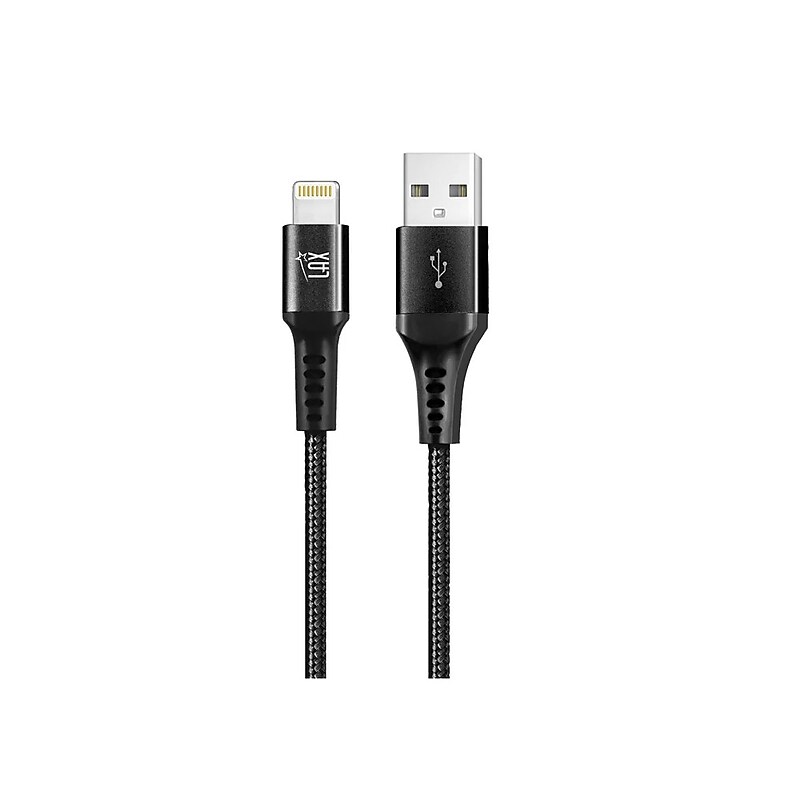 LAX Gadgets Lightning to USB-A Charging Cable, 4 ft., Black (LGHTMFI4FT-BLK) image 1