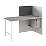 Bush Business Furniture Hustle 60"W Cubicle Workstation, White/Platinum Gray (HUCB260WHPG)~#|#~C1371510-080D-4DAD-83C7E4910A11902F_sc7