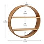 Mind Reader 2-Shelf Wall Decor Circular Floating Shelves, Brown (WWALLCIR-BRN)~#|#~C138F26E-5421-4A0A-96621D24B0FB941B_sc7