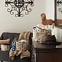 Household Essentials 3-Piece Floral Print Round Hat Boxes with Faux Leather Lids, Black/Tan (HH619-1)~#|#~C13A9DEB-4AC7-4808-BD51D36FDC9C1320_sc7