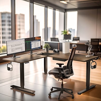 XL Electric Corner Adjustable Standing Desk - Thumbnail 2