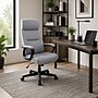 STAPLES Rutherford Ergonomic Manager & Executive Office Chair, High Back Swivel, Adjustable Height, Luxura Faux Leather, Gray~#|#~C13CA7B0-2B1E-451B-BDCE08BEA413141A_sc7