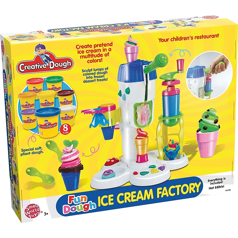 Small World Toys Creative Dough Fun Dough Activity Set: Ice Cream Factory, 20/Set (SWT9721300) image 1