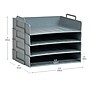 Mind Reader Plastic Side Loading Stackable Letter Tray, Letter Size, Gray, 4 Pieces (DANSTACK4-GRY)~#|#~C1406931-D45C-4211-AA815641F72299E2_sc7