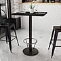 Flash Furniture Laminate Table Top with Round Base, 24" x 30", Black (XUBK2430TR18B3F)~#|#~C14814C2-B951-44AC-BF88A7F78E40A808_sc7