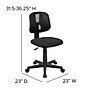 Flash Furniture Flash Fundamentals Armless Ergonomic Mesh Swivel Mid-Back Task Office Chair, Black (LF134BK)~#|#~C14D7118-C86F-4861-88D2EBBCE7713A6F_sc7