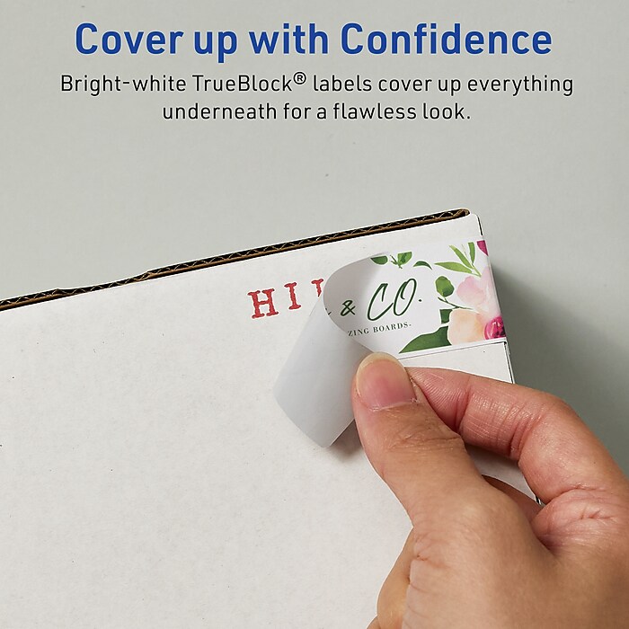 【Y✩】 Avery TrueBlock Laser/Inkjet Rectangle Multipurpose Labels, 2