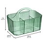 mDesign 4-Section Plastic Desktop Caddy Organizer with Handle, Plastic, Sage (26052)~#|#~C154D9D5-F45D-4302-8D4B336E7A40BBC6_sc7