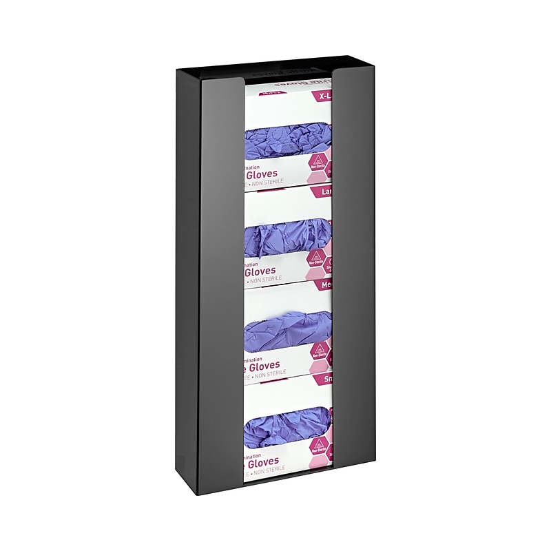 Viva Comfort 4 Box Glove Dispenser, Black (902-04-BLK) image 1