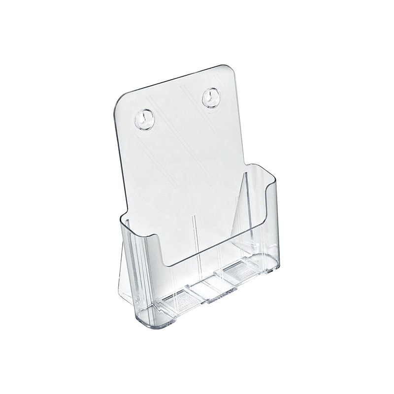 Azar Brochure Holder, 8.5" x 11", Vertical, Desktop/Wall, Clear Plastic, 2/Pack (252384) image 1