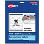 Avery Laser/Inkjet Multipurpose Labels, 3.5" x ", Glossy Clear, 500/Box (94122)~#|#~C157D645-4004-4265-AF56117A03562E7D_sc7