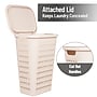 Mind Reader Slim Tapered Hamper with Lid, Plastic, Ivory (SWHAMP50-IVO)~#|#~C158296D-F7E7-49A0-87B56D49F9DAA4FC_sc7