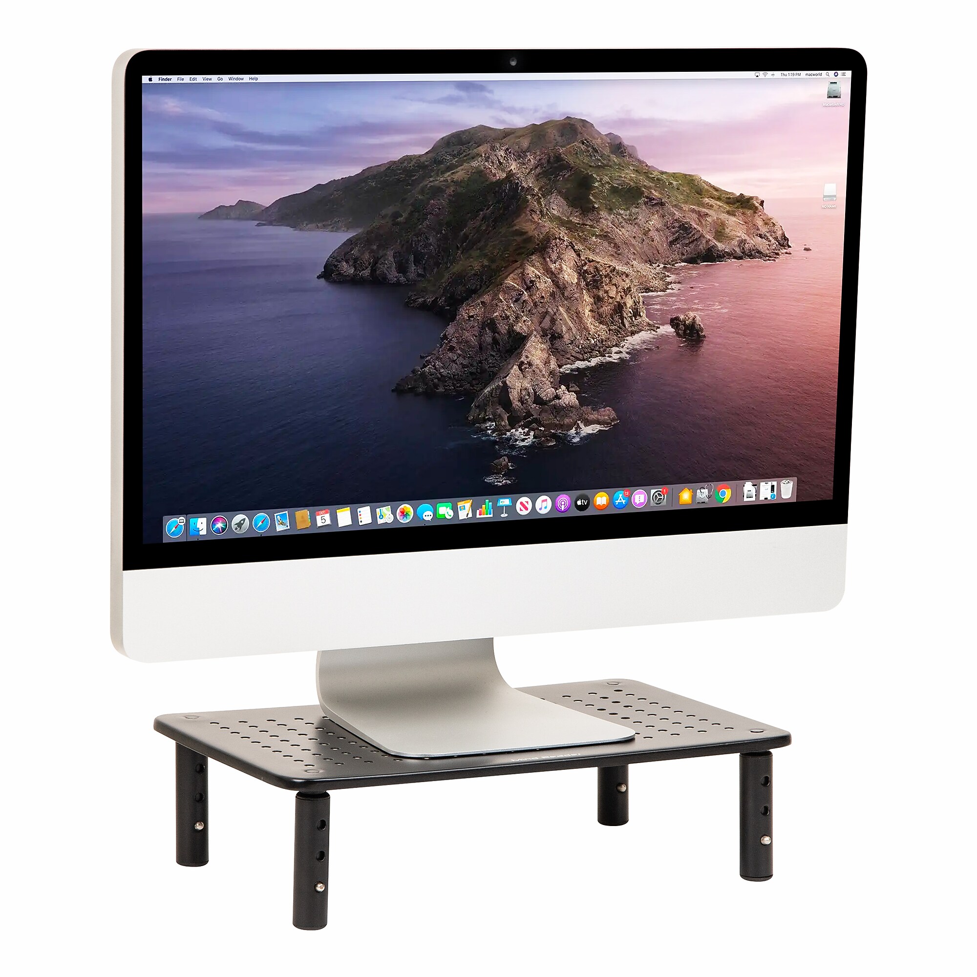 Mind Reader Ventilated Adjustable Monitor Stand, Up to 44 lbs., Black (4LEGMET-BLK) Sansujyuku sansujyuku.com