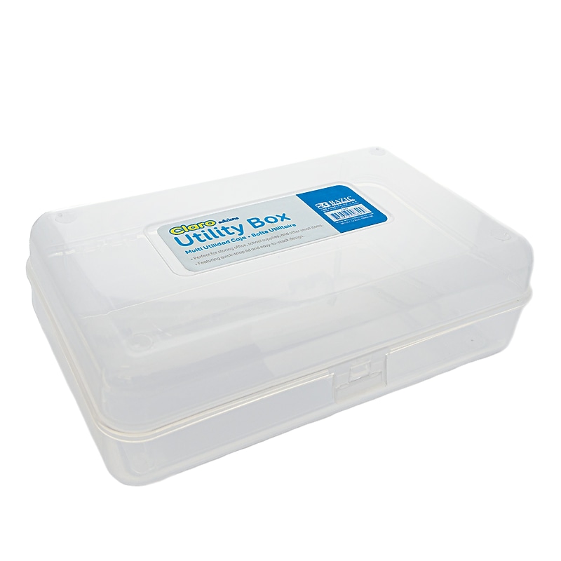 Bazic Clasp Pencil Case, Clear (840) image 1
