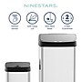 Nine Stars Stainless Steel Motion Sensor Trash Cans, Silver, 2/Pack (CB50-28/15-5)~#|#~C176FD41-93E3-40AF-8B5BF07B9F94500E_sc7