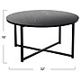 Household Essentials Jamestown 31.5"Dia. Laminate Round Coffee Table, Black Oak/Black (8175-1)~#|#~C17D5806-228D-4E42-8268F5FEBC16FE65_sc7