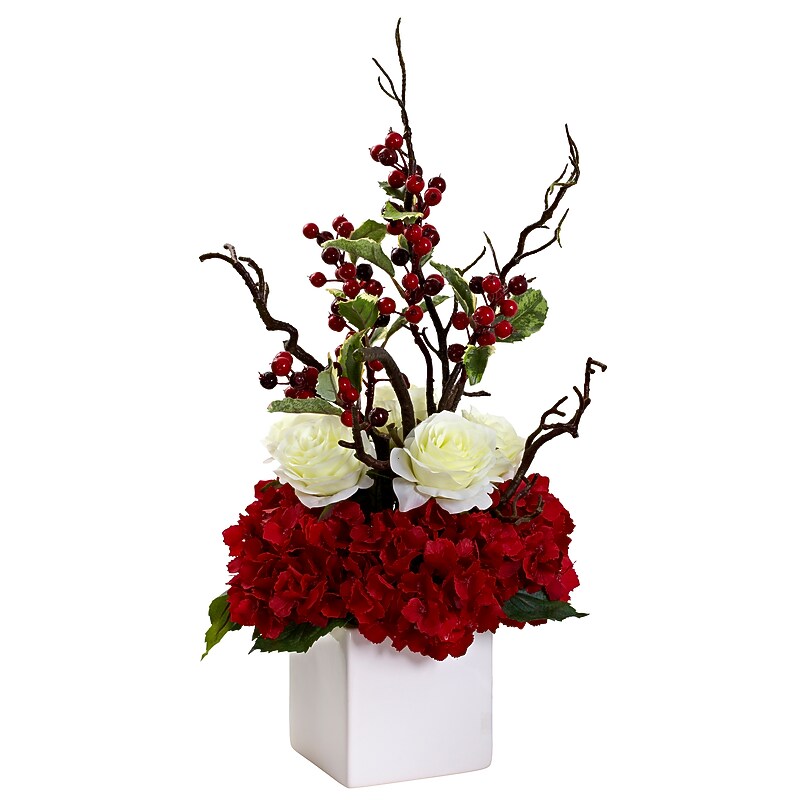 Nearly Natural Holiday Cheers Arrangement (1386) image 1
