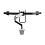 Humanscale M10 Adjustable Triple Monitor Arm with Crossbar and Handle, up to 26.5" Monitors, Polished Aluminum (M13HBW)~#|#~C1823207-A545-41A5-80A2BB6010161B66_sc7