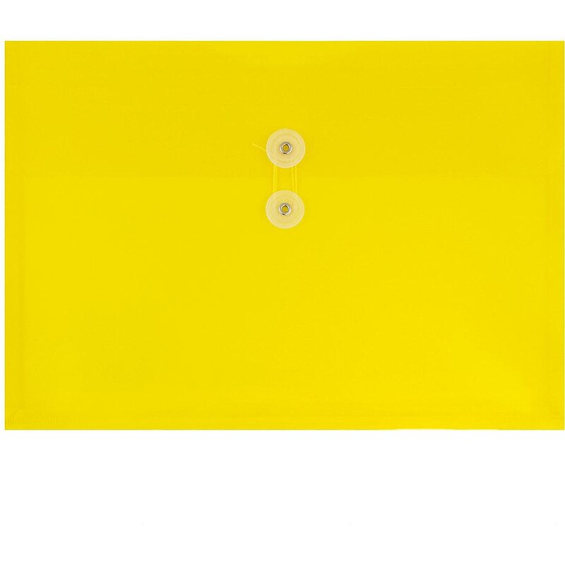 JAM Paper Premium Plastic Document File, Letter, Yellow, 3/Pack (218B1YEX3) image 1