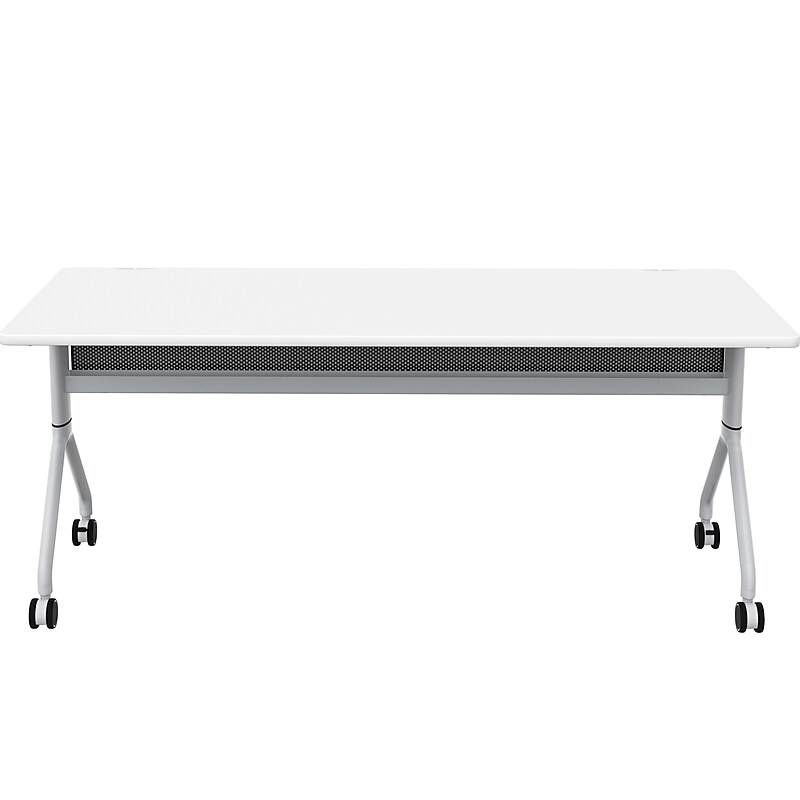 Safco Rumba Training Room Table, 30" x 72", Designer White (RBA7230FLSLDSWT) image 1