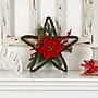 Nearly Natural Holiday Christmas Poinsettia Star Twig Wreath, 16" (W1319)~#|#~C18C1042-C175-4391-8A551C73E65E9020_sc7