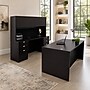 Boss Office Products 66" Desk and Credenza with Hutch and 2 File Pedestals, Mocha (GROUPA16-MOC)~#|#~C18E579E-DE08-47D5-8DB26EFBBBD9BBCC_sc7