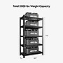 FlexiSpot 5-Shelf Metal Storage Rack, 71.2" x 35.4" x 15.7", Black (CJ021-DJ)~#|#~C199F3B6-FEE2-4D6F-AFAA1AC6A3B89434_sc7